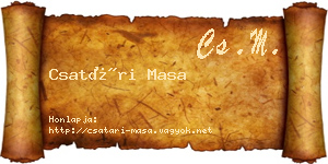 Csatári Masa névjegykártya